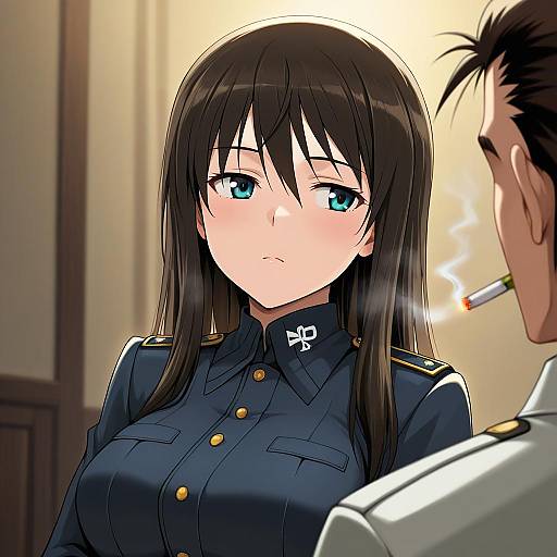 Illustration of Elizabeth f. beurling, world witches series in the style of Dos (james30226)