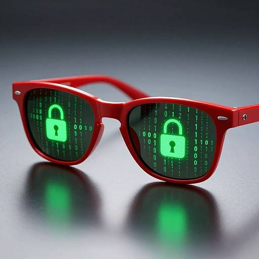 Cybersecurity Sunglasses with Binary Code