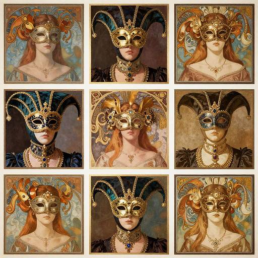 Ethereal Venetian Masquerade in Jewel Tones