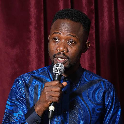 Dynamic African American Speaker in Velvet