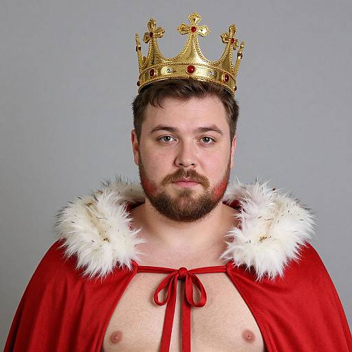 Realistic Plus-Size King Portrait