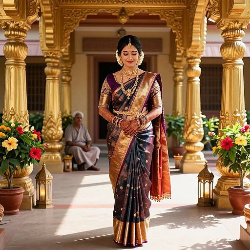 South Indian Bride in Golden Temple