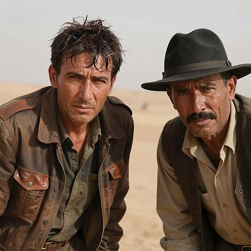 Desert Duo: Rugged Men in Focus