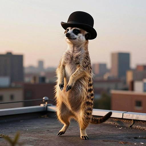 Surreal Meerkat Dance on Rooftop