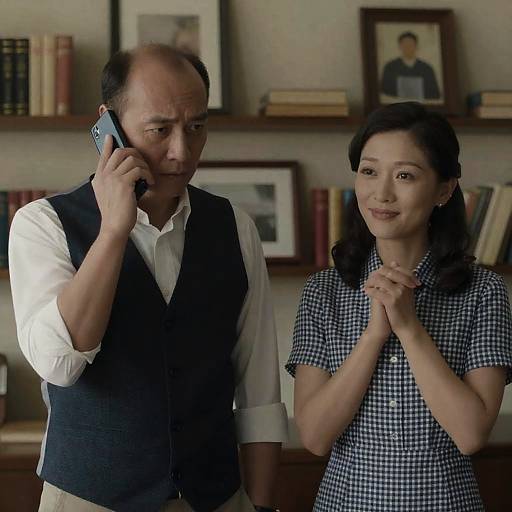 Vintage Photograph of a Couple Talking