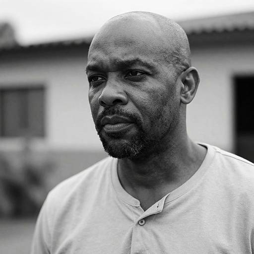 Serious Portrait of Middle-Aged Black Man