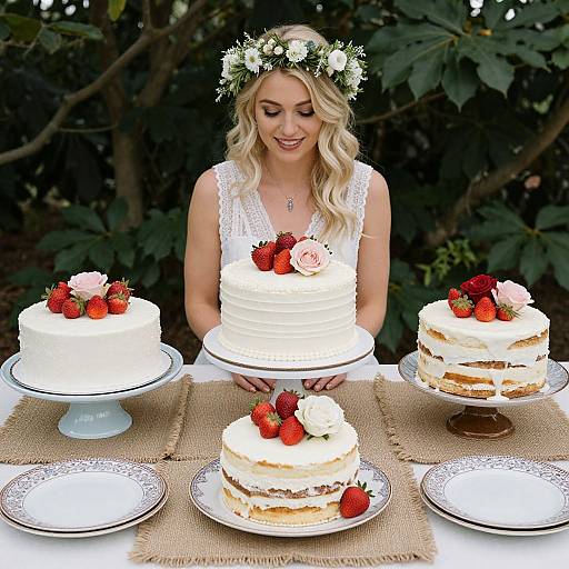 Elegant Country Wedding with Floral Cakes
