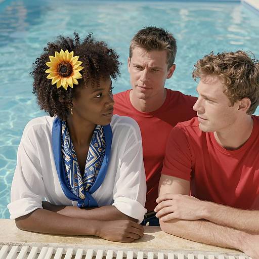 Relaxed Moments by the Poolside