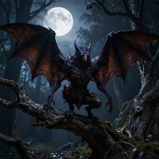 Gothic Half-Bat Human Creature