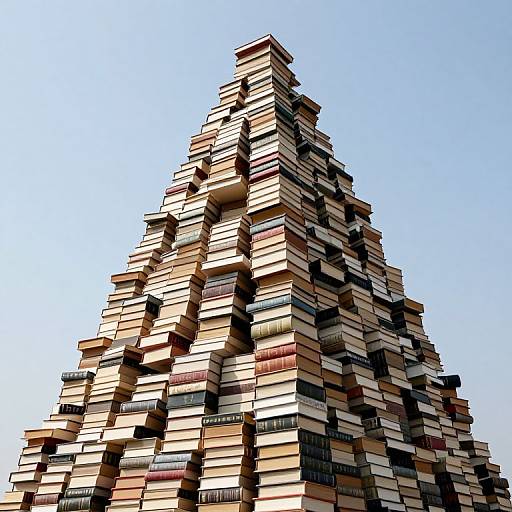 Gravity-Defying Tower of Books