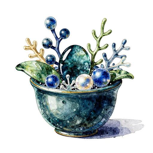 Contemporary Crystal Pot Still-Life