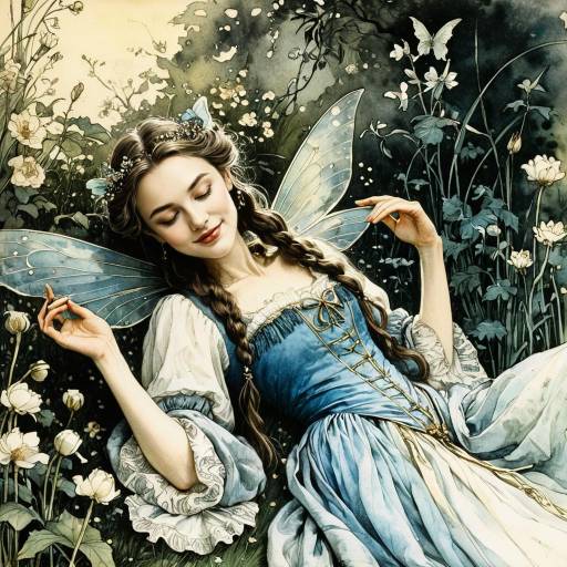 Cheerful Fairy in Garden