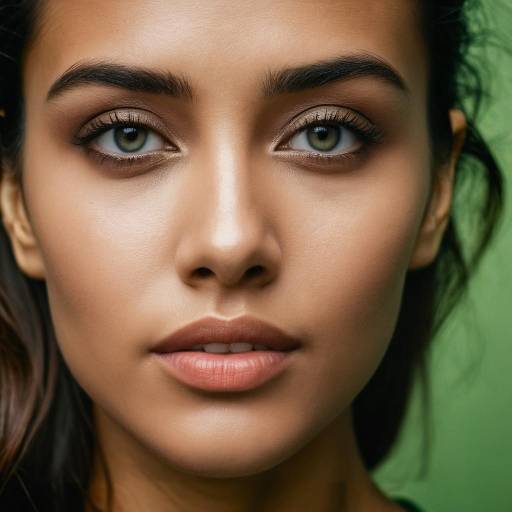 Close-Up Portrait of Woman with Cinematic Lighting