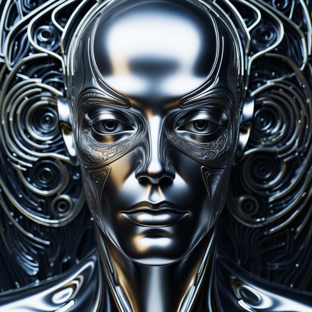 Dystopian Portrait of a Synthetic Human