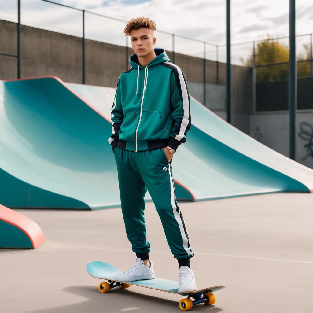 Dynamic Young Man in Sporty Tracksuit