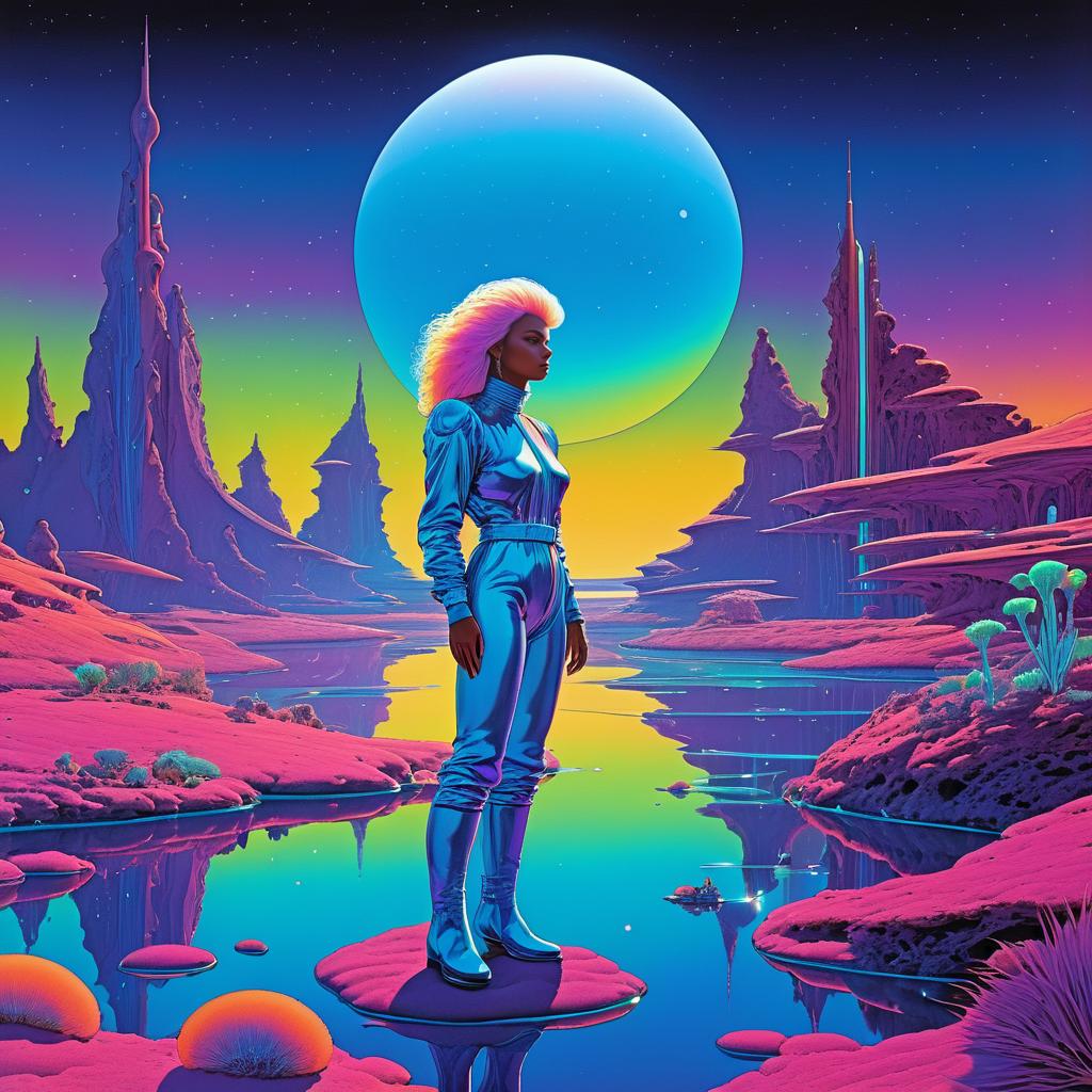 Vibrant Alien Landscapes of Retro Futurism