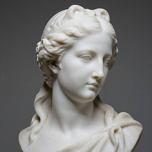 Classical Marble Bust Sculpture Woman