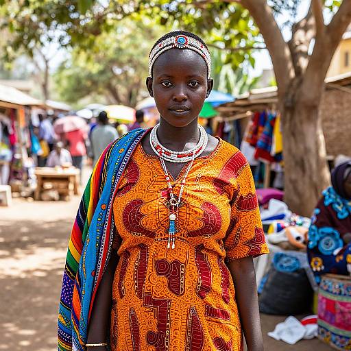 Ethiopian Woman in Traditional Dress