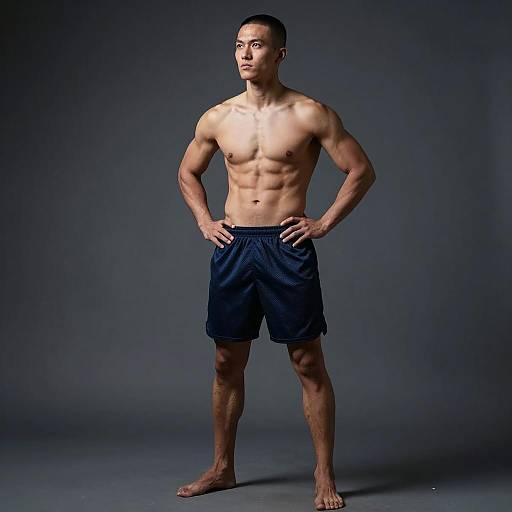 Intense Fitness Portrait in Studio Lighting