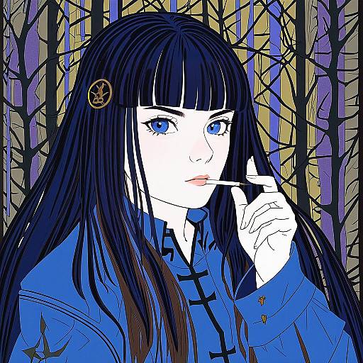 Illustration of Elizabeth f. beurling, world witches series in the style of Mayo (becky2006)