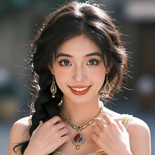 Arabian Princess Portrait in Analog Style