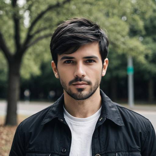 Serious Young Man Portrait Outdoors