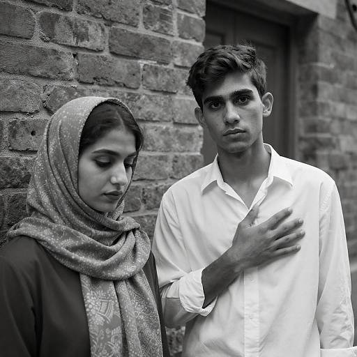 Intense Stares in a Brick Alleyway