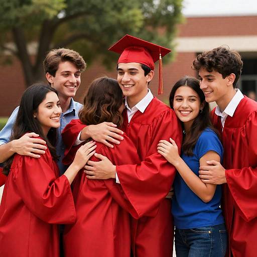 Joyful Graduation Celebration Among Friends