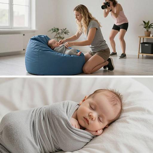 Natural Light Studio Baby Photography Setup