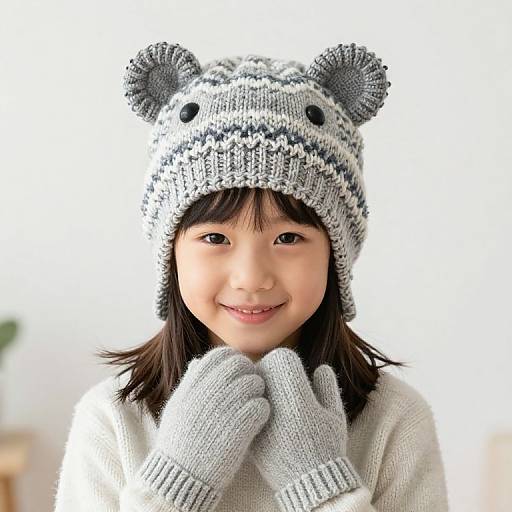 Kid's Aran Animal Hat & Gloves Pattern