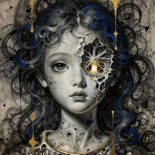 Expressionist Porcelain Soprano with Mycelium