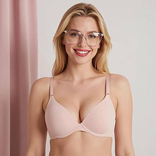 Smiling Blonde in Pink Setting