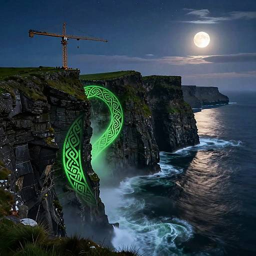 Futuristic Celtic Mural at Cliffs