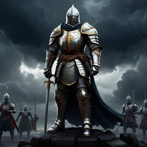 Colonial Knight Amidst Hopeful Masses Colonial Knight Amidst Hopeful Masses