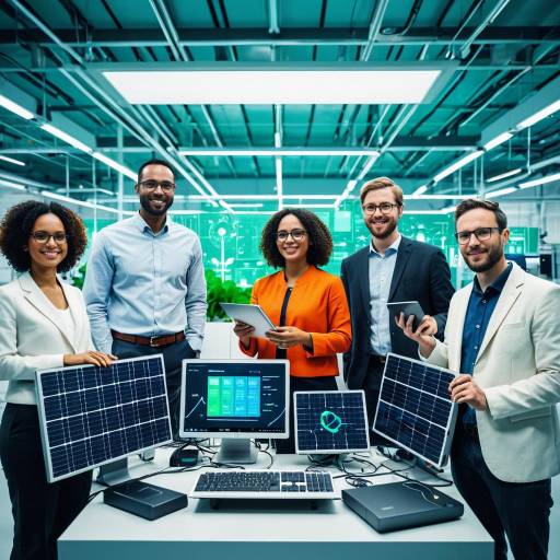 Diverse Team Promoting Clean Technology