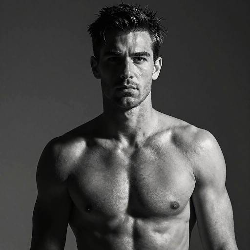 Dramatic Black and White Portrait