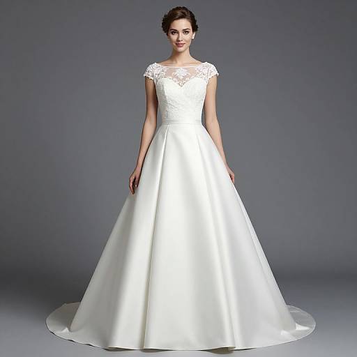 Boat Neck A-Line Wedding Dress