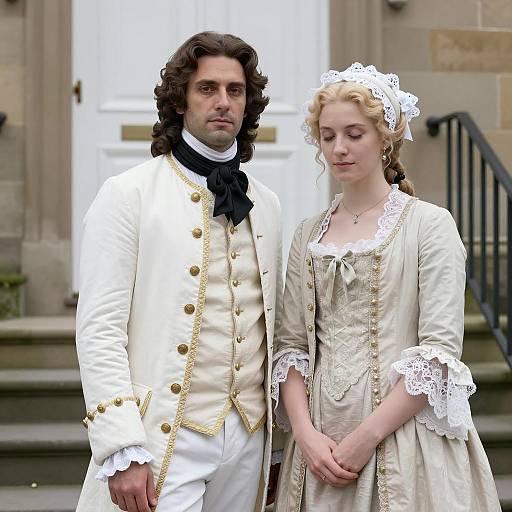 Elegant 18th-Century Couple Portrait