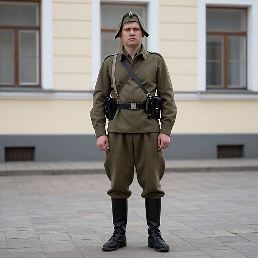 Russian WW2 Soldier in Uniform