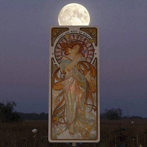 Luminous Moonlit Twilight Scene