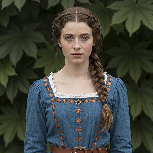 Medieval-Inspired Portrait of Young Woman