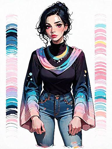 Casual Bohemian Style Full Body Portrait