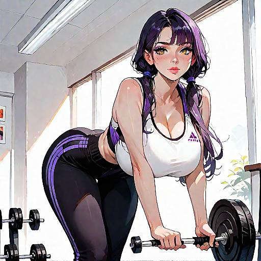 Sporty Anime Girl with Curvy Features