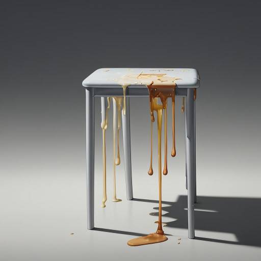 Melting Paint on White Stool