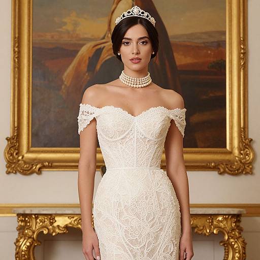 Elegant Woman in Chanel Couture Gown