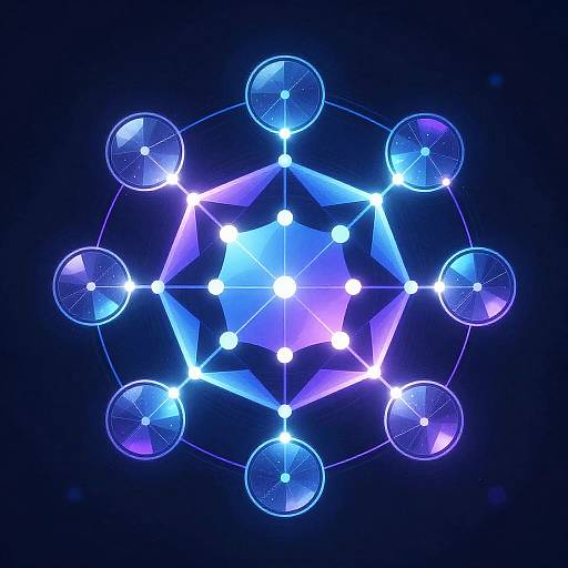 Abstract Gestor with Glowing Geometry