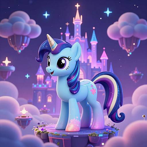 Surreal AI-Generated Neon Pony Kingdom