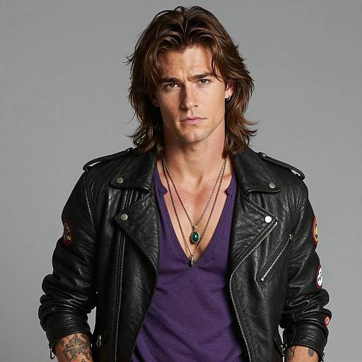 80s Rockstar Style Male Portrait