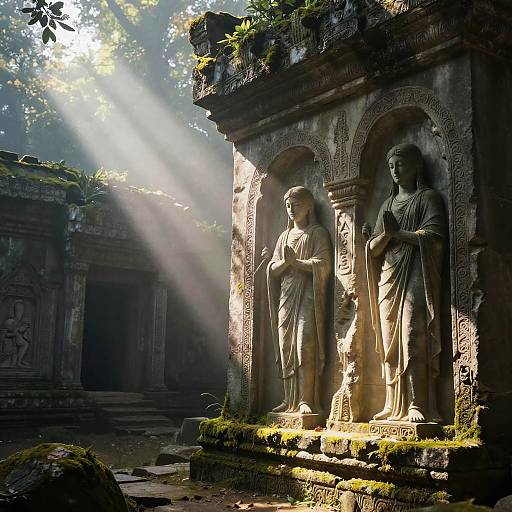 Timeless Emblems in Ancient Ruins