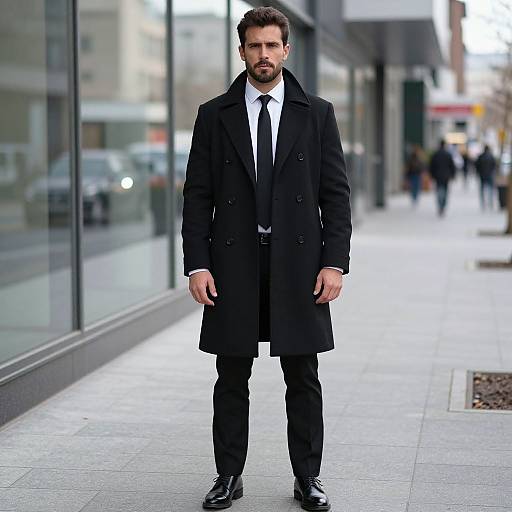 Confident Man in Urban Formal Attire